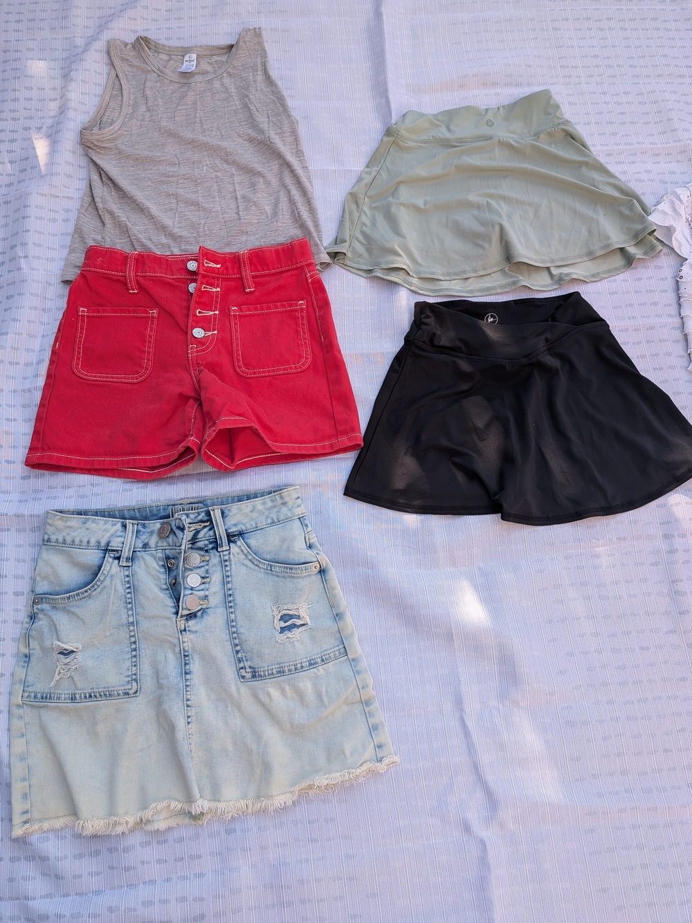 Girls Size 10 Summer Clothes Lot 4pc Old Navy Justice 90 Degree Shorts Skorts